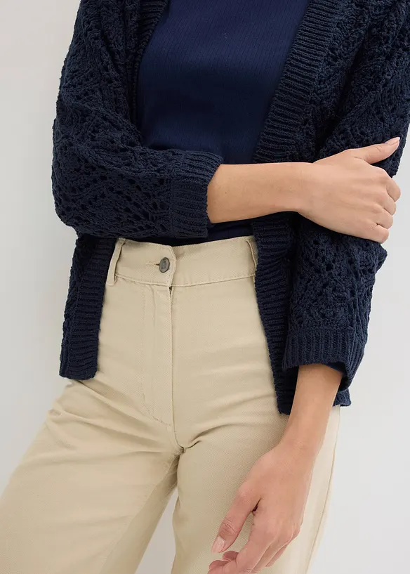 H&aring;lm&ouml;nstrad cardigan, bonprix