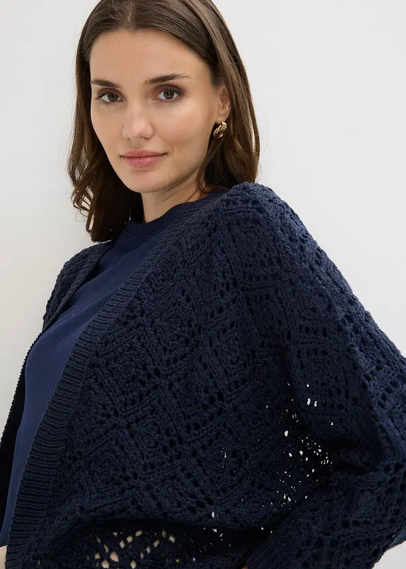 H&aring;lm&ouml;nstrad cardigan, bonprix
