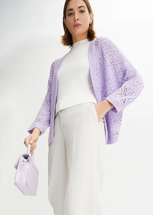 H&aring;lm&ouml;nstrad cardigan, bonprix