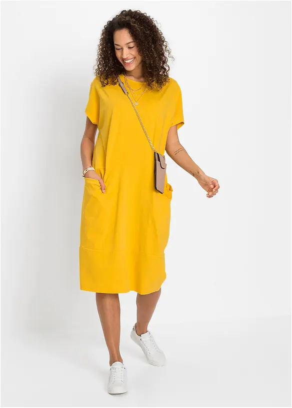 Jerseykl&auml;nning med fickor, bonprix