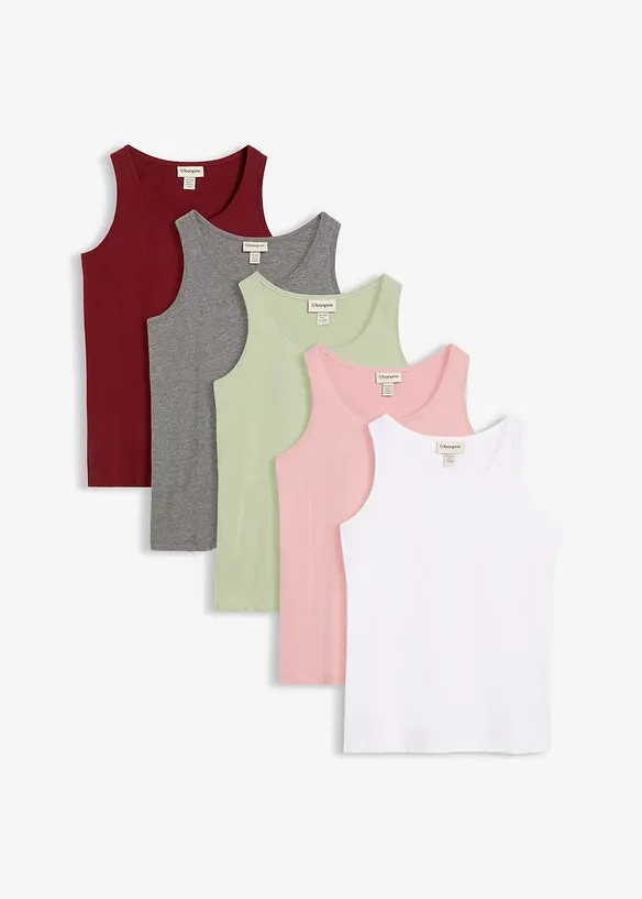 L&aring;ngt linne av bomull (5-pack), bonprix