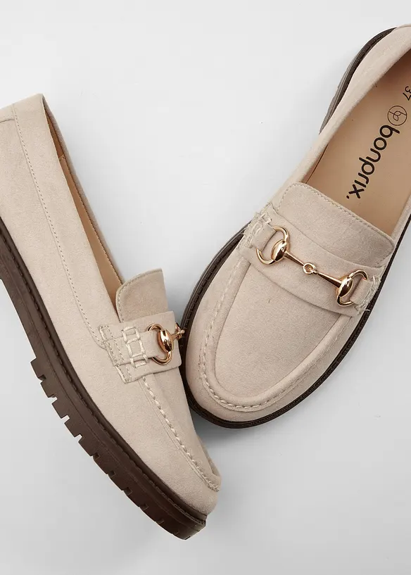 Loafers i chunky stil med sp&auml;nne, bonprix