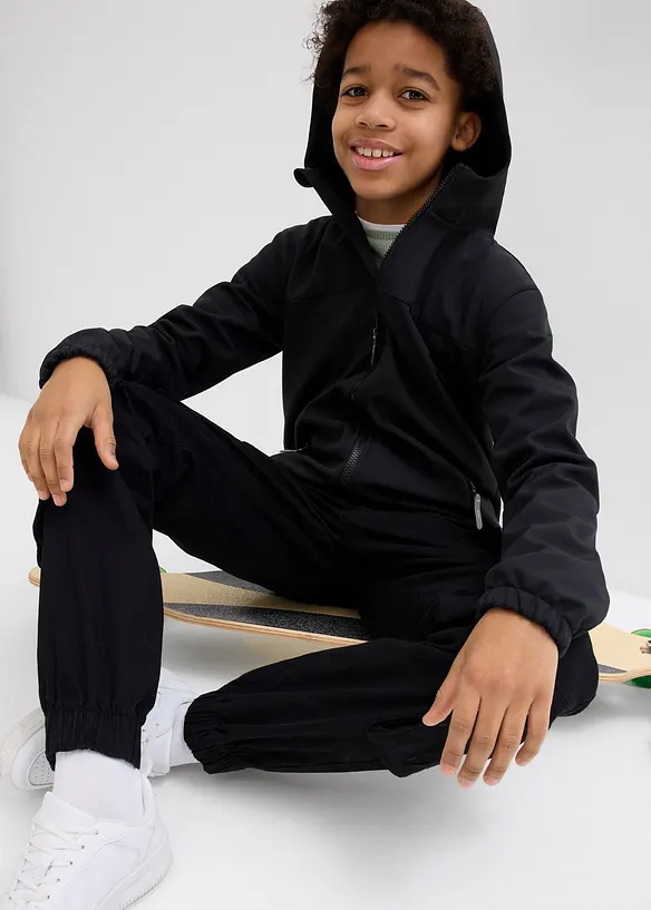 Vattenavvisande softshelljacka med huva, bonprix