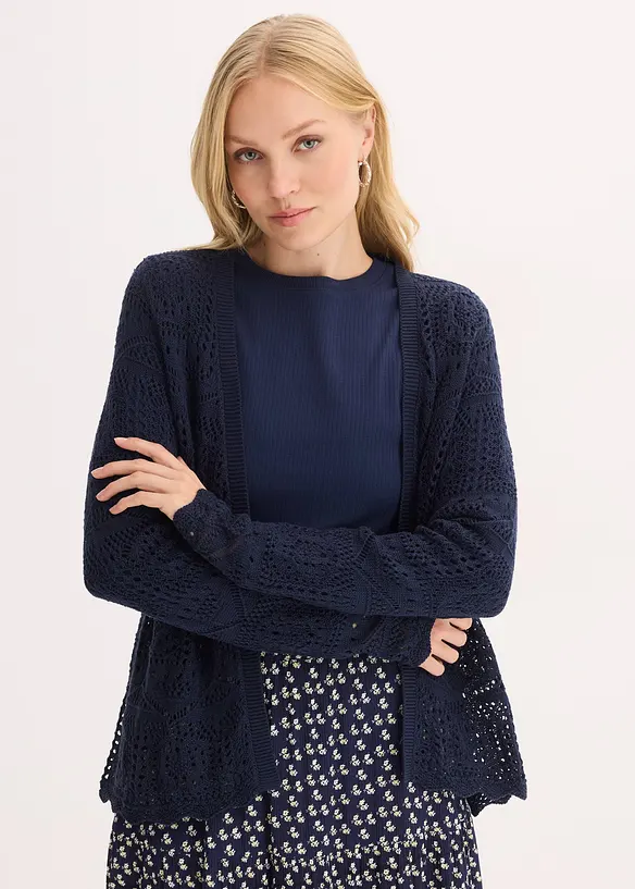 H&aring;lm&ouml;nstrad cardigan, bonprix