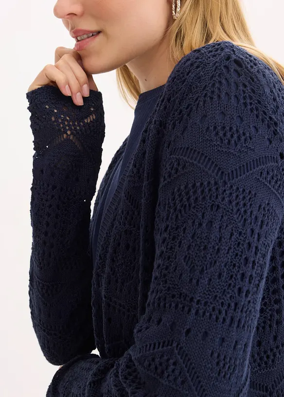 H&aring;lm&ouml;nstrad cardigan, bonprix