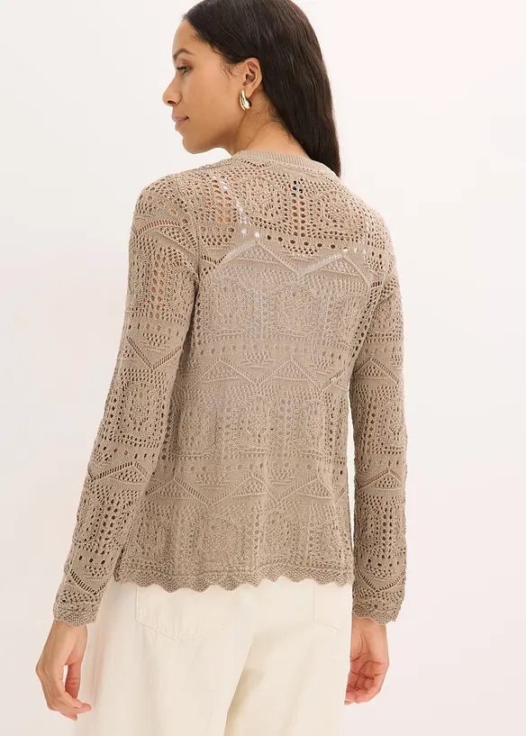 H&aring;lm&ouml;nstrad cardigan, bonprix