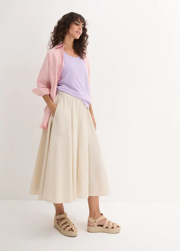 L&aring;ngt linne av bomull (5-pack), bonprix