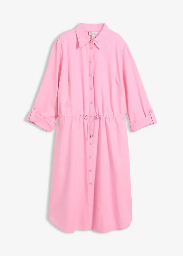 Skjortkl&auml;nning i lin och bomull, bonprix