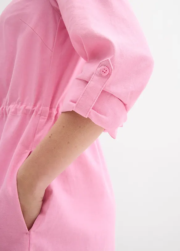 Skjortkl&auml;nning i lin och bomull, bonprix