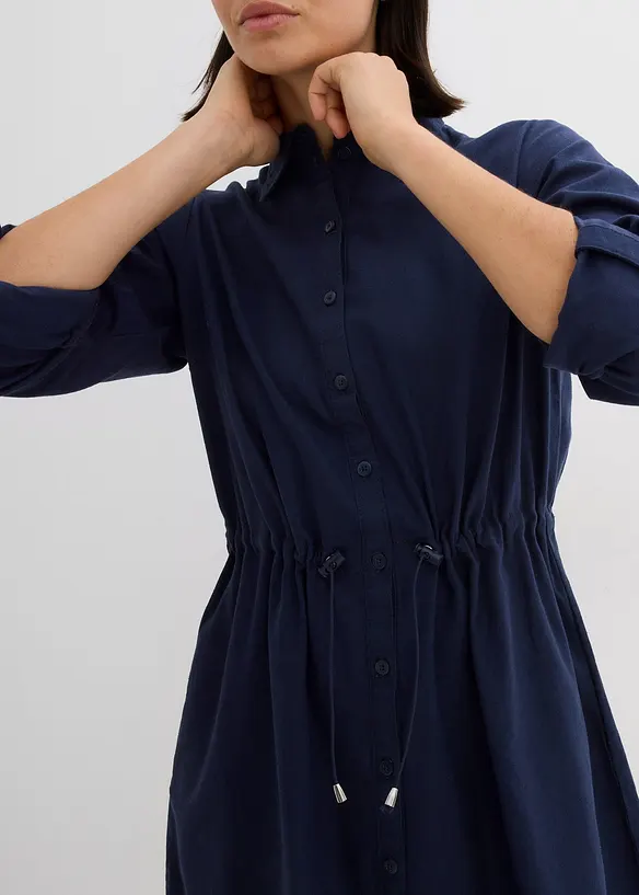 Skjortkl&auml;nning i lin och bomull, bonprix