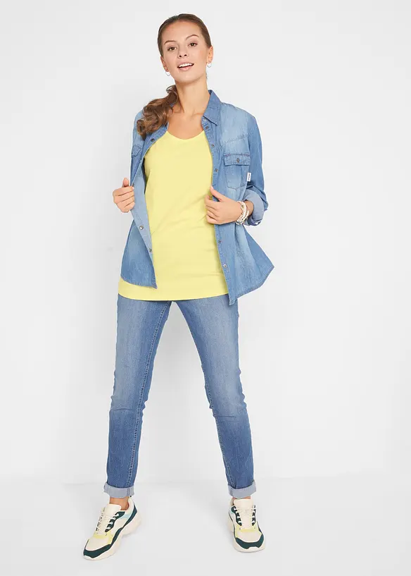 L&aring;ngt linne av bomull (5-pack), bonprix