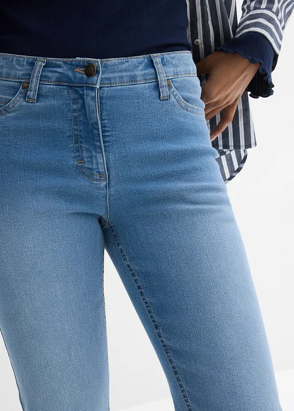 Straight Jeans Mid Waist, Stretch, bonprix