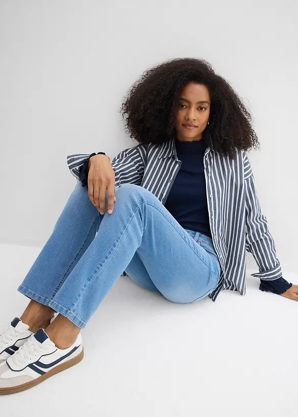 Straight Jeans Mid Waist, Stretch, bonprix