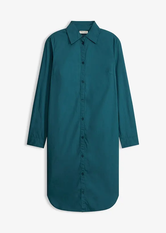 Skjortkl&auml;nning i bomullspoplin, bonprix
