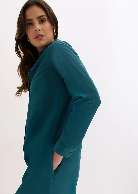 Skjortkl&auml;nning i bomullspoplin, bonprix