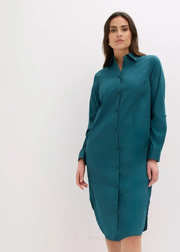 Skjortkl&auml;nning i bomullspoplin, bonprix