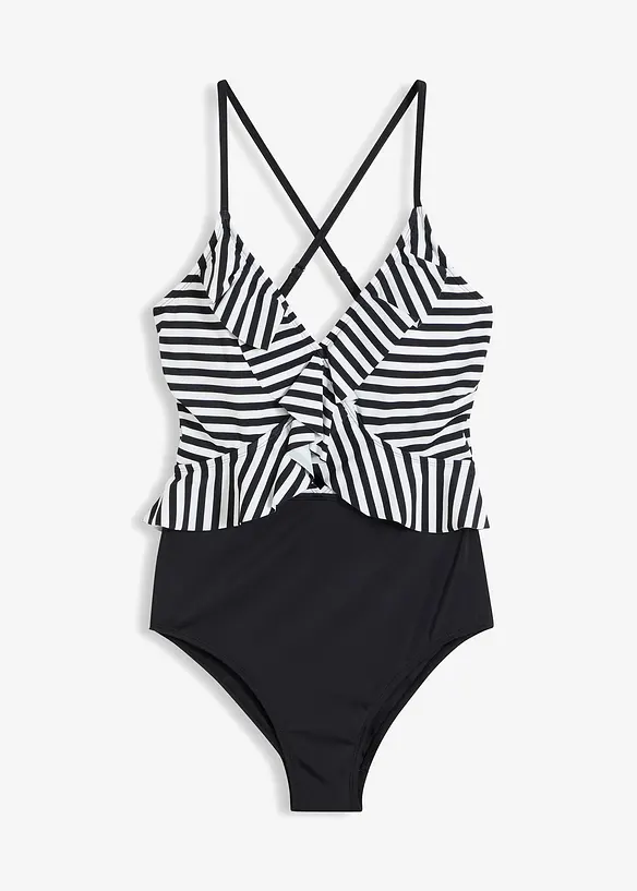 Baddr&auml;kt med cut-out och volang, bonprix