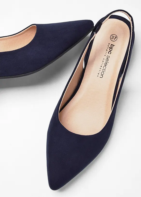 Slingbackpumps med l&aring;g blockklack, bonprix