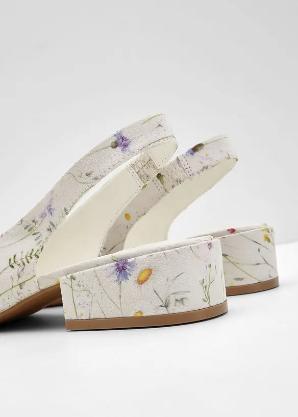 Slingbackpumps med l&aring;g blockklack, bonprix