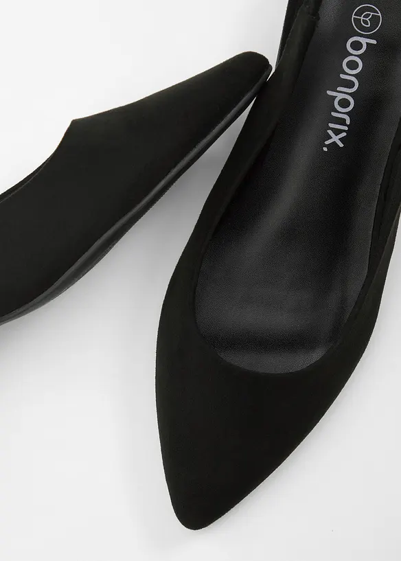 Slingbackpumps med l&aring;g blockklack, bonprix