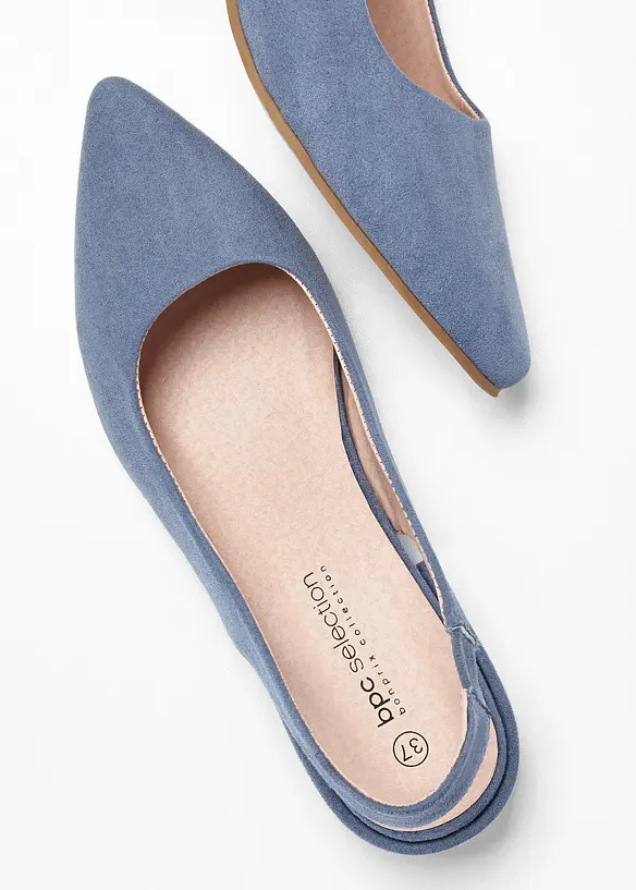 Slingbackpumps med l&aring;g blockklack, bonprix