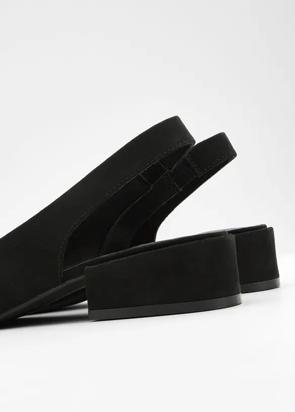 Slingbackpumps med l&aring;g blockklack, bonprix