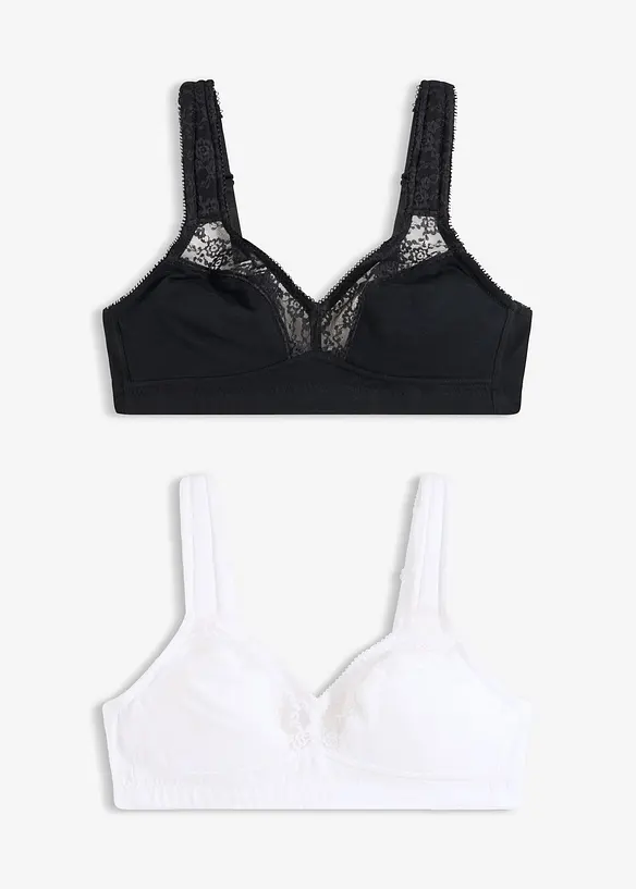 Minimizer-BH utan bygel, med ekologisk bomull (2-pack), bonprix