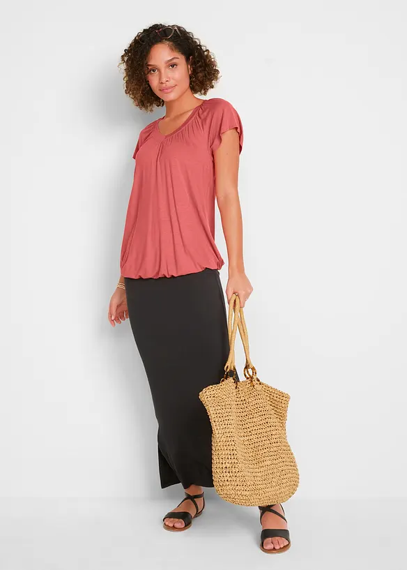 Topp av viskos, korta &auml;rmar, bonprix