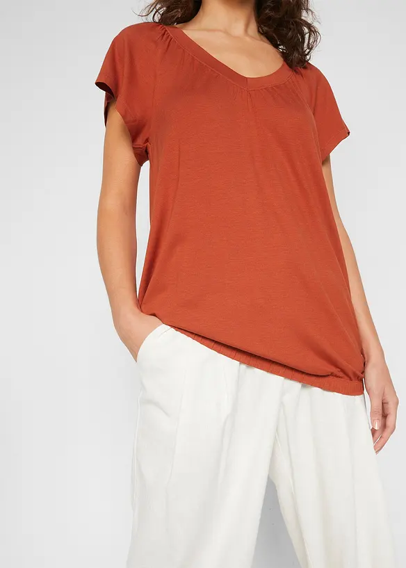 Topp av viskos, korta &auml;rmar, bonprix