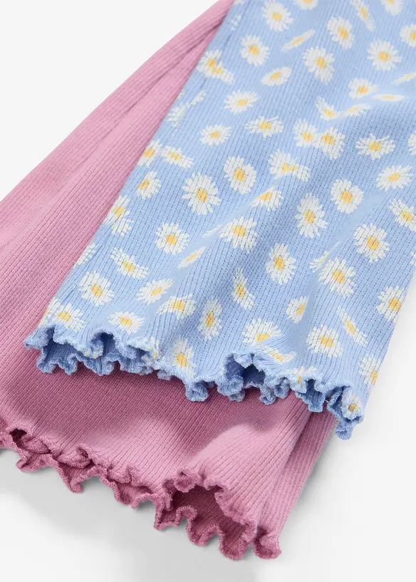 Ribbstickade, utsv&auml;ngda leggings (2-pack), bonprix