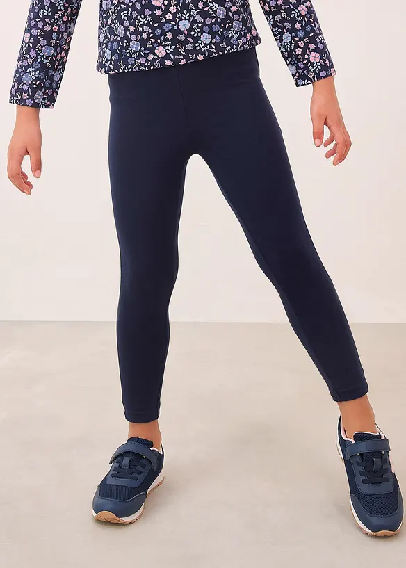 Leggings i ekologisk bomull med stretch (5-pack), bonprix