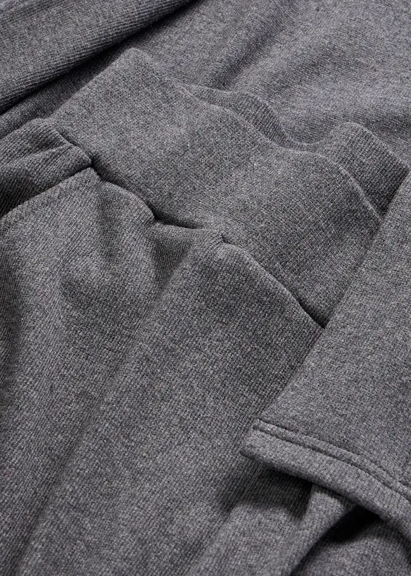 Ribbstickad cardigan och byxa i trik&aring;, bonprix