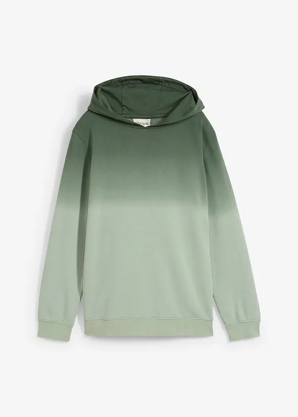 Sweatshirt med huva och olika f&auml;rgnyanser, bonprix