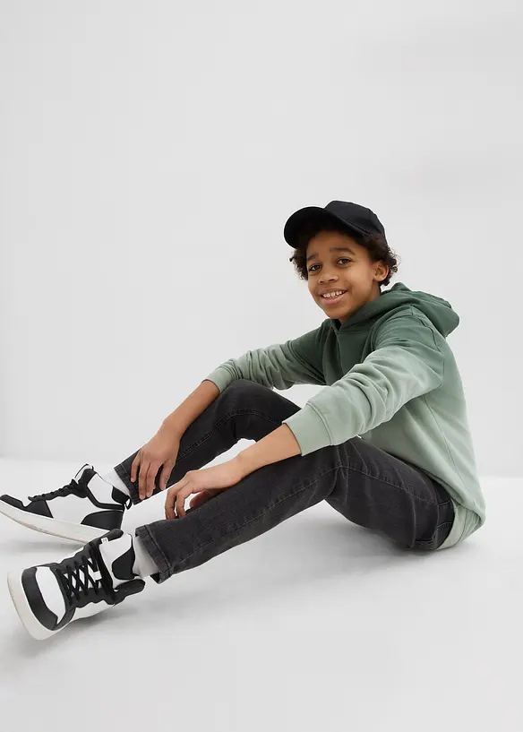 Sweatshirt med huva och olika f&auml;rgnyanser, bonprix