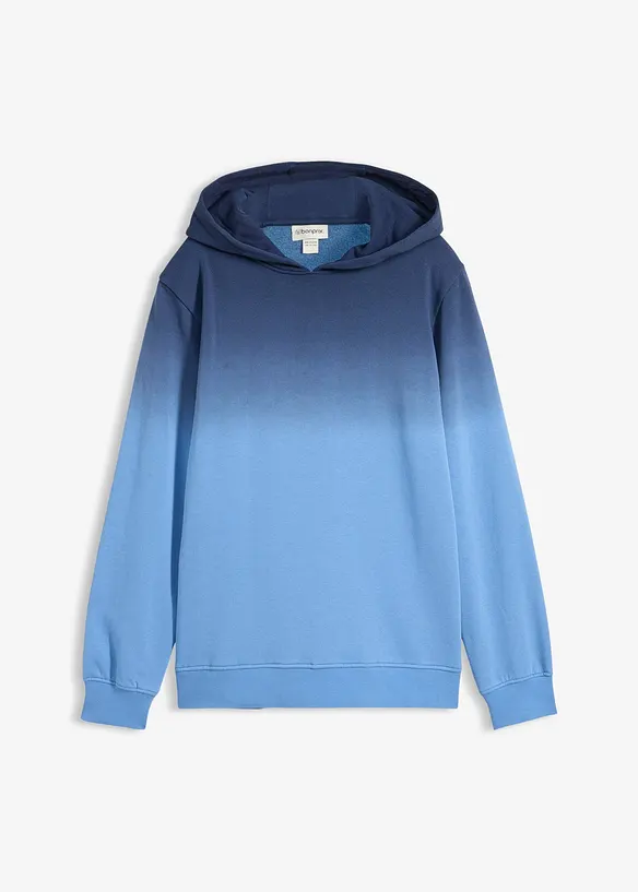 Sweatshirt med huva och olika f&auml;rgnyanser, bonprix