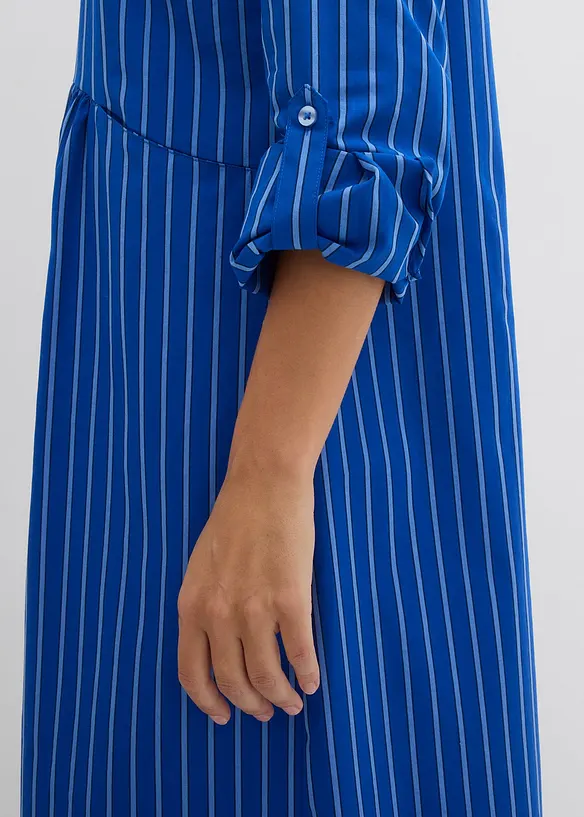 Kl&auml;nning med skjortkrage i ren bomull, bonprix