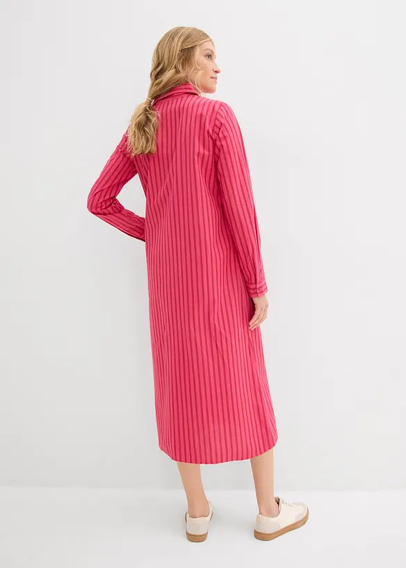 Kl&auml;nning med skjortkrage i ren bomull, bonprix