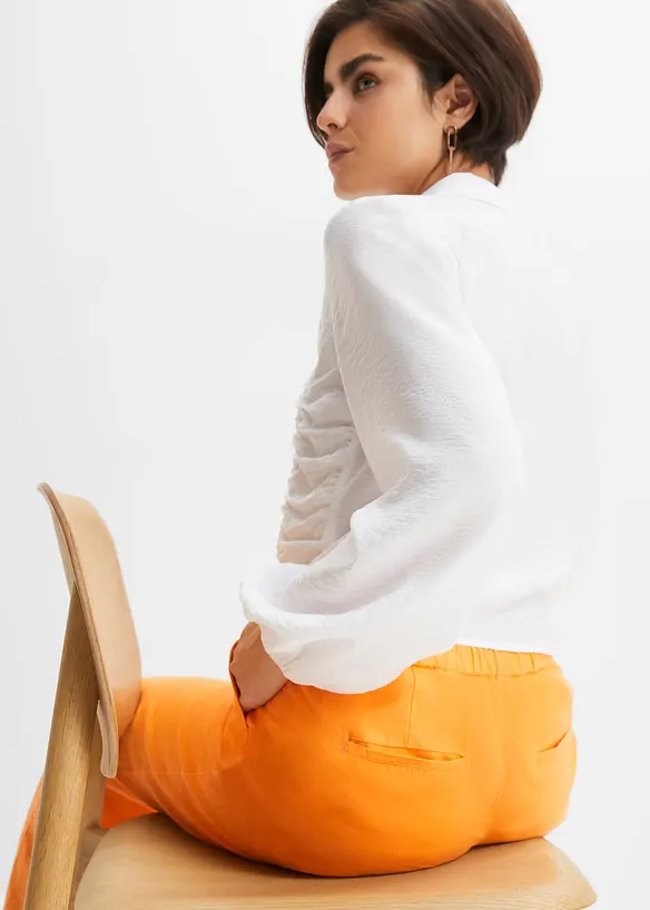 Palazzobyxa med linne, bonprix