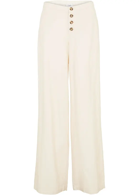 Palazzobyxa med linne, bonprix