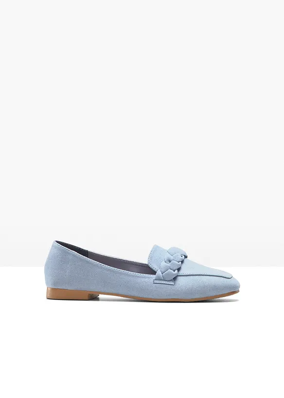 Loafers med fl&auml;tade remmar, bonprix