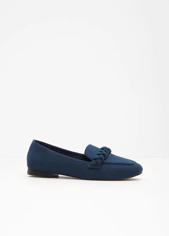 Loafers med fl&auml;tade remmar, bonprix
