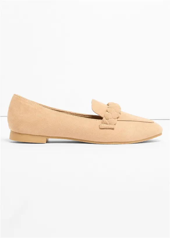 Loafers med fl&auml;tade remmar, bonprix