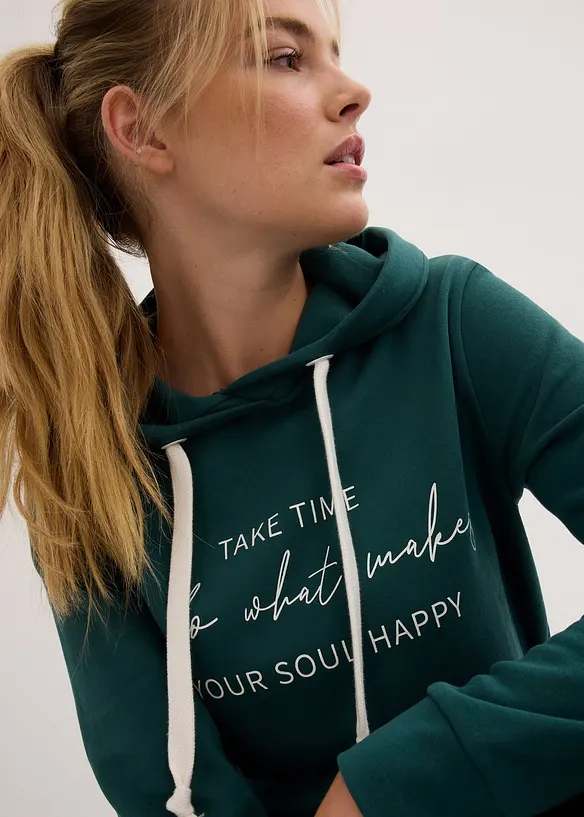 Tr&auml;ningsoverall med l&aring;ng oversizesweatshirt och leggings (2 delar), bonprix