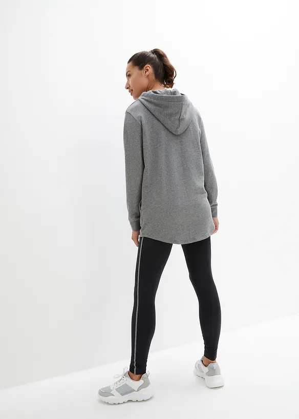 Tr&auml;ningsoverall med l&aring;ng oversizesweatshirt och leggings (2 delar), bonprix