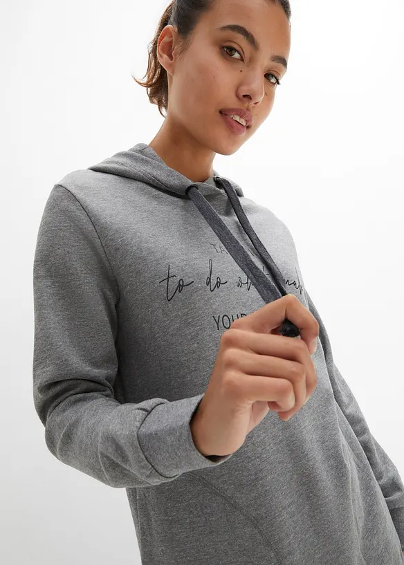 Tr&auml;ningsoverall med l&aring;ng oversizesweatshirt och leggings (2 delar), bonprix