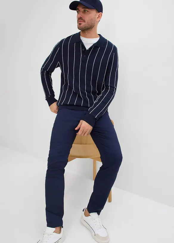 Stretchbyxa med bekv&auml;m midja, normal passform, avsmalnande ben, bonprix