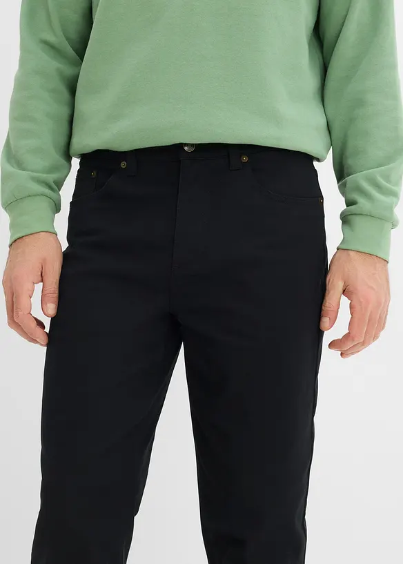Stretchbyxa med klassisk passform, raka ben (2-pack), bonprix
