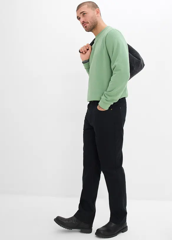 Stretchbyxa med klassisk passform, raka ben (2-pack), bonprix