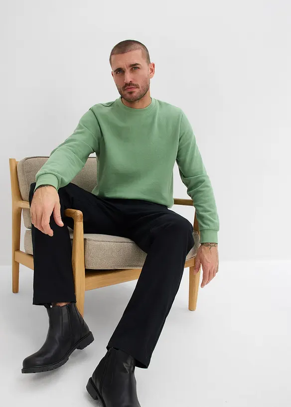 Stretchbyxa med klassisk passform, raka ben (2-pack), bonprix