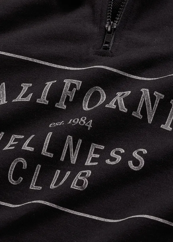 Sweatshirt med krage och dragkedja och trik&aring;byxa i bomull, bonprix